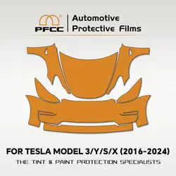 PFCC Pellicola protettiva per vernice per auto Reggiseno trasparente anteriore resistente ai graffi TPU PPF per Tesla Model 3 YXS 2016-2023 3 Highland 2024