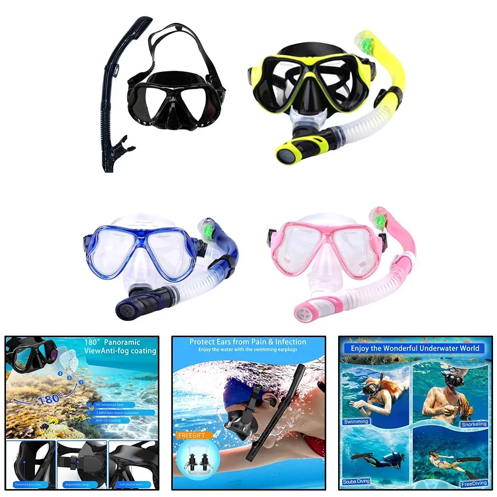 Diving Equipment Adult Snorkel Set Underwater Adventure Versatile Design Wear-Resistant Clear Vision Underwater