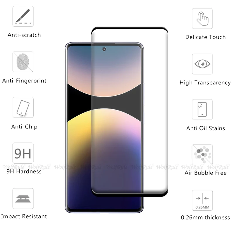 Xiaomi Redmi Note 14 Pro 4G Vidrio Templado Pantalla Curva Completo - imagen 4