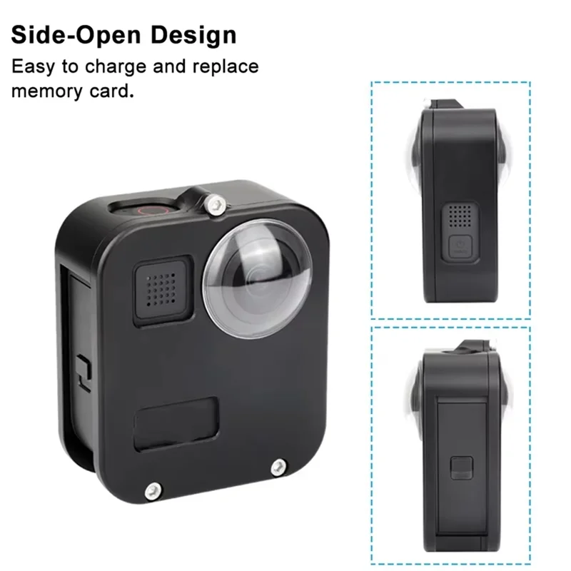 

FFYY-Защитная клетка, стеклянная крышка объектива, коробка с корпусом из алюминиевого сплава, чехол для панорамной камеры Gopro Max, аксессуары