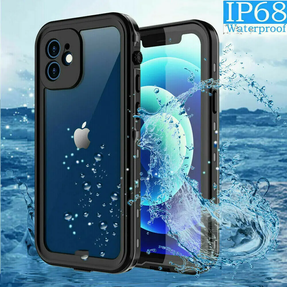 IP68 Waterproof Case for iPhone 16 15 Pro Max 14 Plus 13 12 Mini Full Body Protection DustProof Diving Cover Fundas Coque