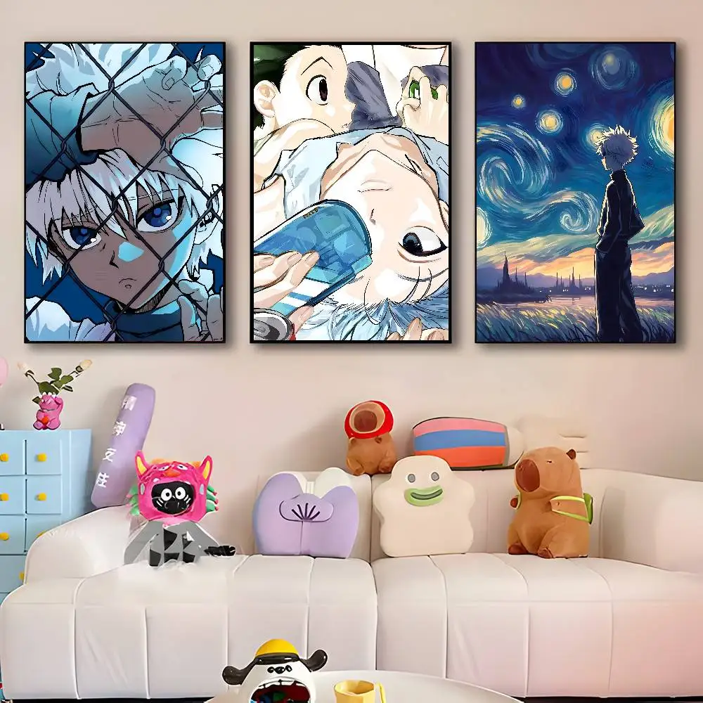 Hot Anime H-Hunter × H-Hunter Art Killua Poster HD Print Vintage Wall Art Decor for Home Study Room