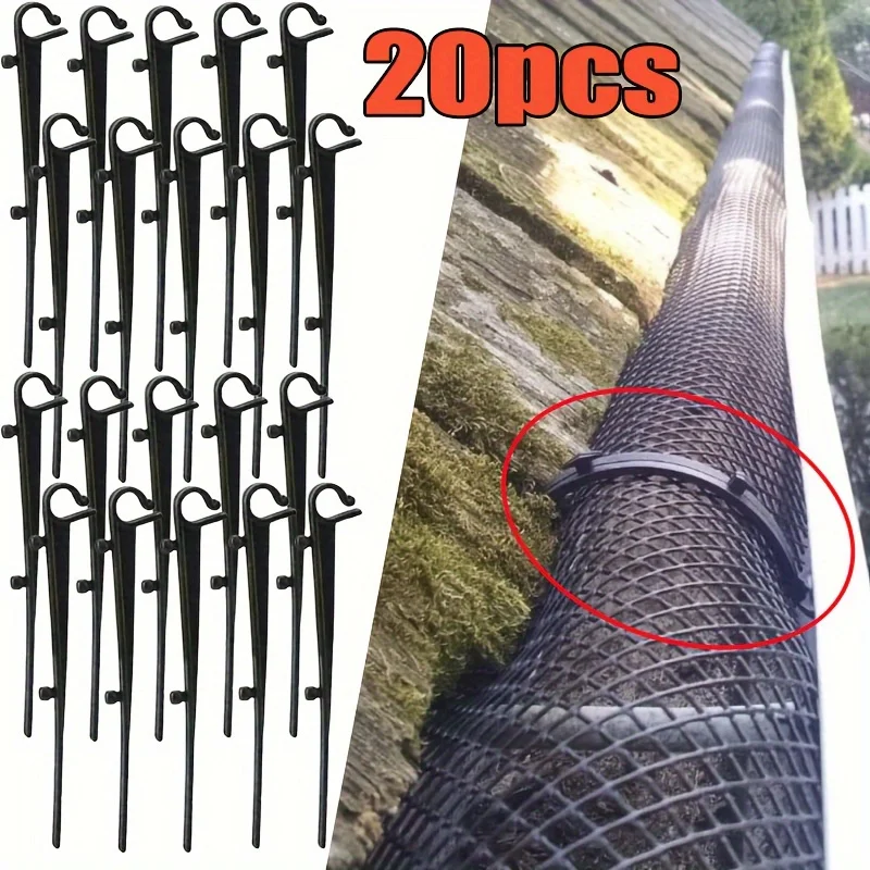 

Gutter Clip Gutter Brush Clips Maintain Clean Gutters Plastic Fixing Clips Prevent Drain Guttering Blockages Universal 20pcs