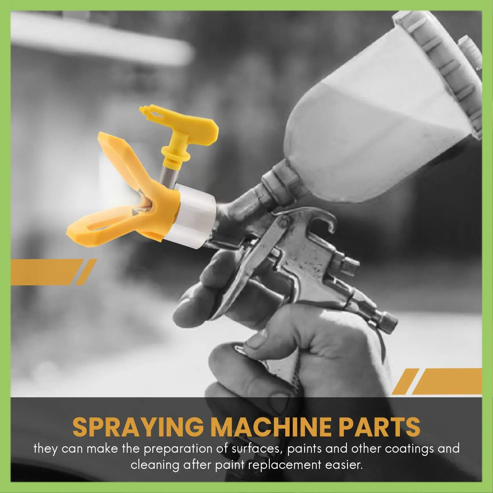 

5-Piece Airless Paint Sprayer Tip Guard Nozzle Seat Replacement For Airless Spray Paint Tip Nozzle(213 311 415 515)