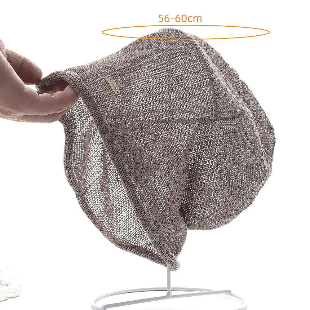 Women' Japanese Linen Slouchy Hat - Large Stretchable Breathable Headwrap ，Thin Loose Fit Headpiece for Outdoor and Daily Use