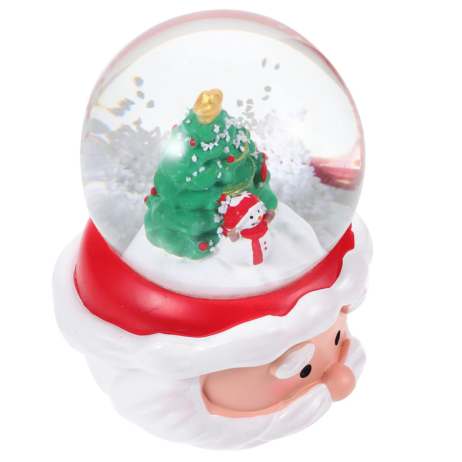 

Christmas Globe Resin Crystal Ball Miniature Xmas Statue Compact Festive Decor Desktop Ornament Holiday Gift Christmas Globe