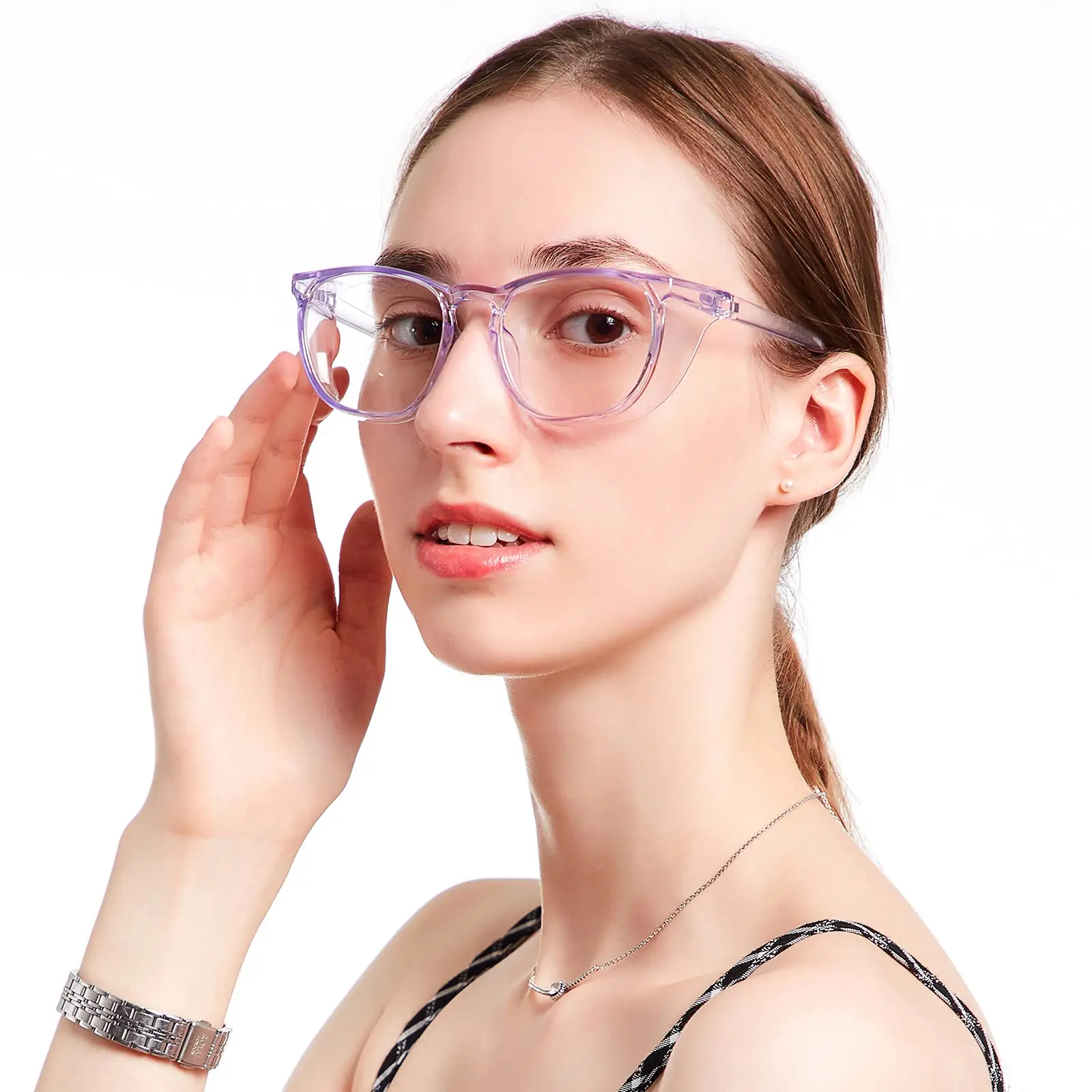 Klare Schutzbrille, niedliche Schutzbrille für Frauen, Augenschutz mit Antibeschlag-Linse, kratzfestes Arbeitsglas für Männer und Krankenschwestern – Detail 14
