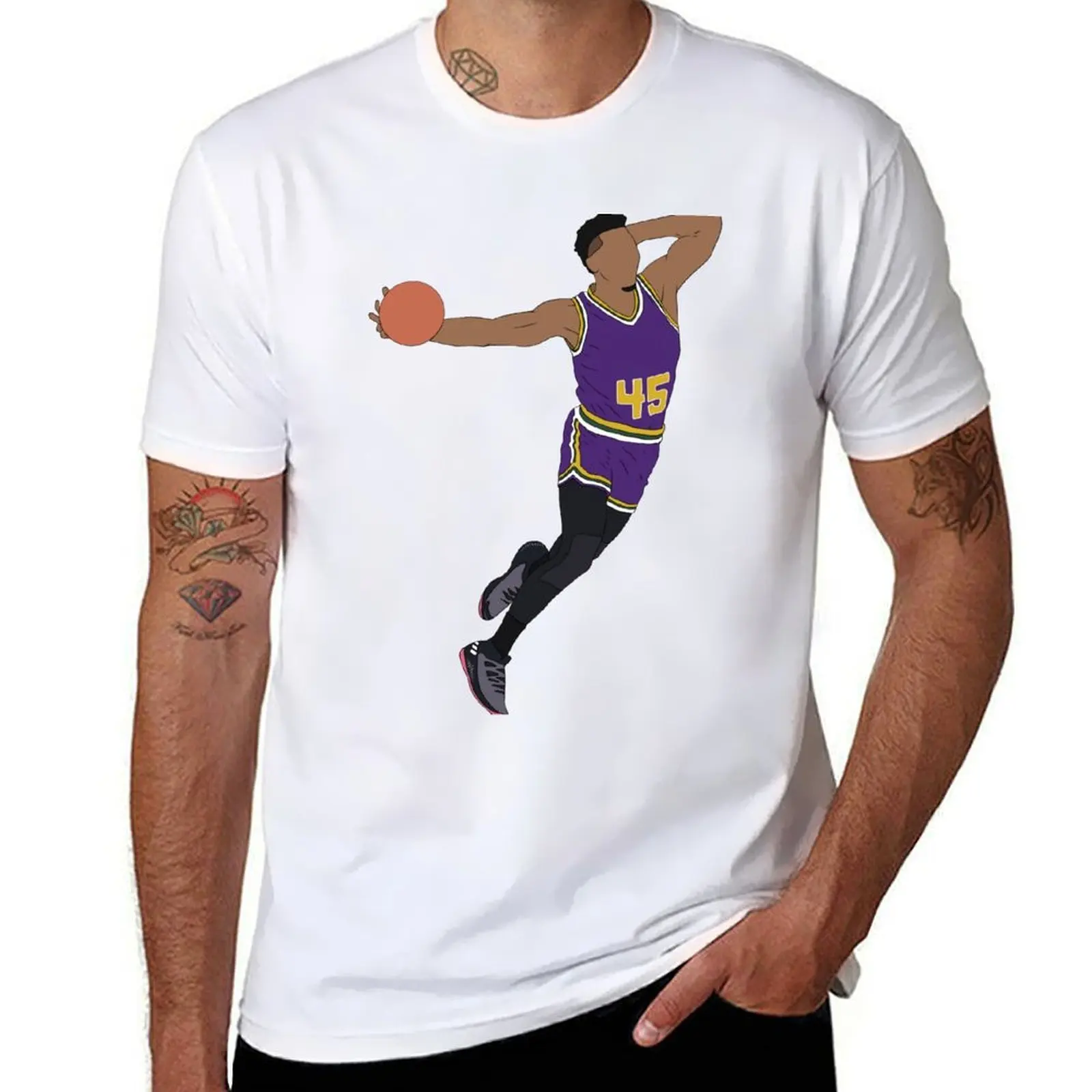 

Donovan Mitchell The Mailman T-Shirt cotton t shirt man t shirts cotton 100% T-Shirt