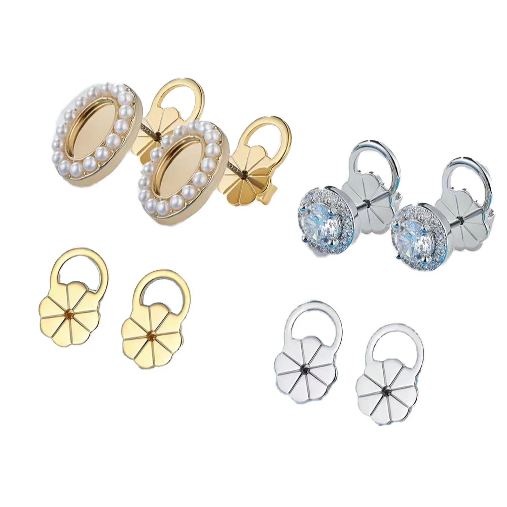 4 Stuks Metalen Oorbellen Lifters Back Vlinder Oorknopjes Plug Extra Anti-Sag Vaste Ondersteuning Accessoires Sieraden Levert Bevindingen