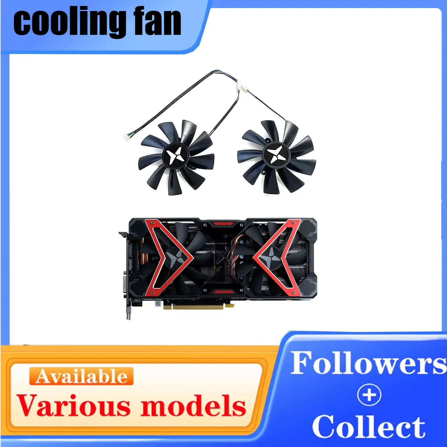Brand new 100MM 4PIN GAA8S2U RX 580 GPU fan for DATALAND Radeon RX580 585 588 590 598 GME 8GB X-Serial Ares Plus graphics card
