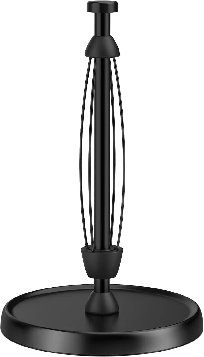 

Stainless Steel Paper Towel Holder with Weighted Base and One-Handed Tear for Kitchen Bathroom Decor