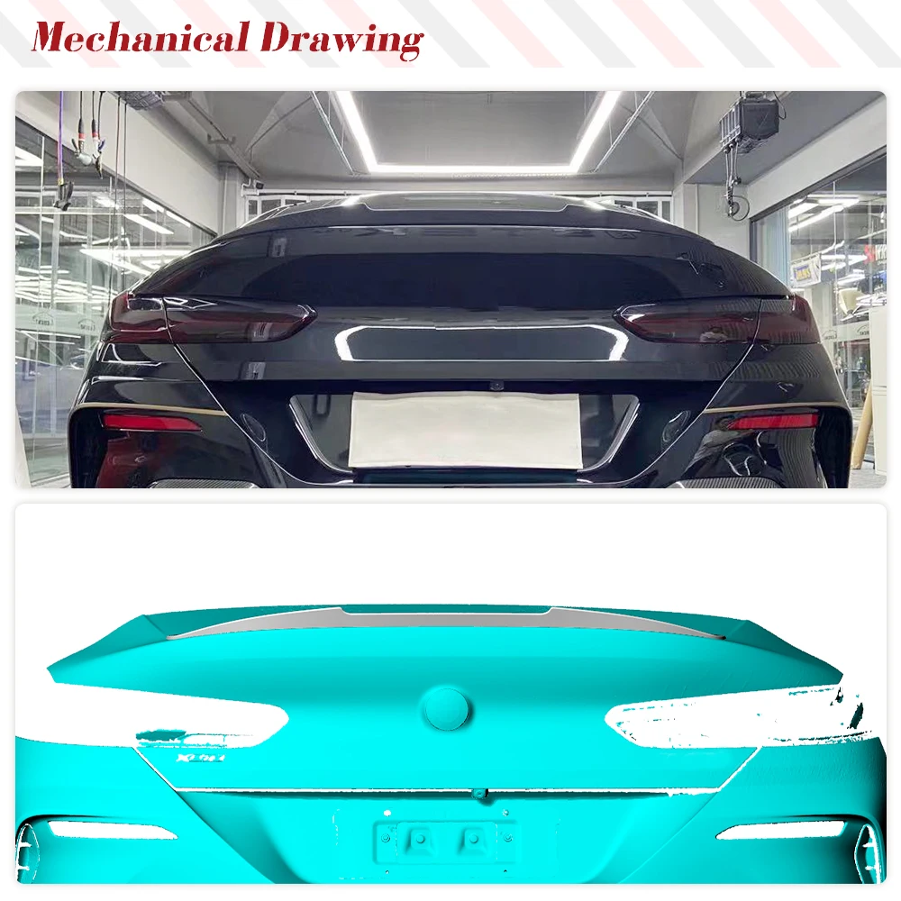 Carbon Fiber Rear Trunk Spoiler Wing for BMW 8 Series G16 4 Door 2018-2021 Car Trunk Boot Lip Wing Spoiler  Body Kit Ducktail