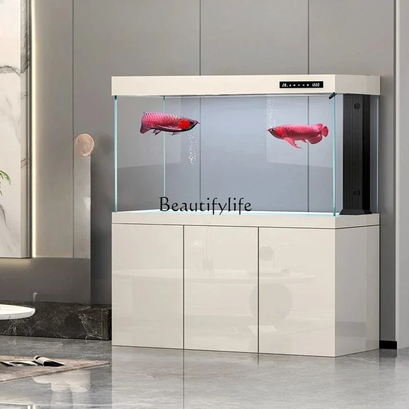 

FG11Fish Tank Living Room Household Super White Glass Aquarium Ecological Bottom Filter Large Ecological Dragon Fish Tank