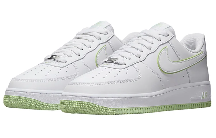 Sapatos Nike-air force 1 baixos, tênis brancos honeydew