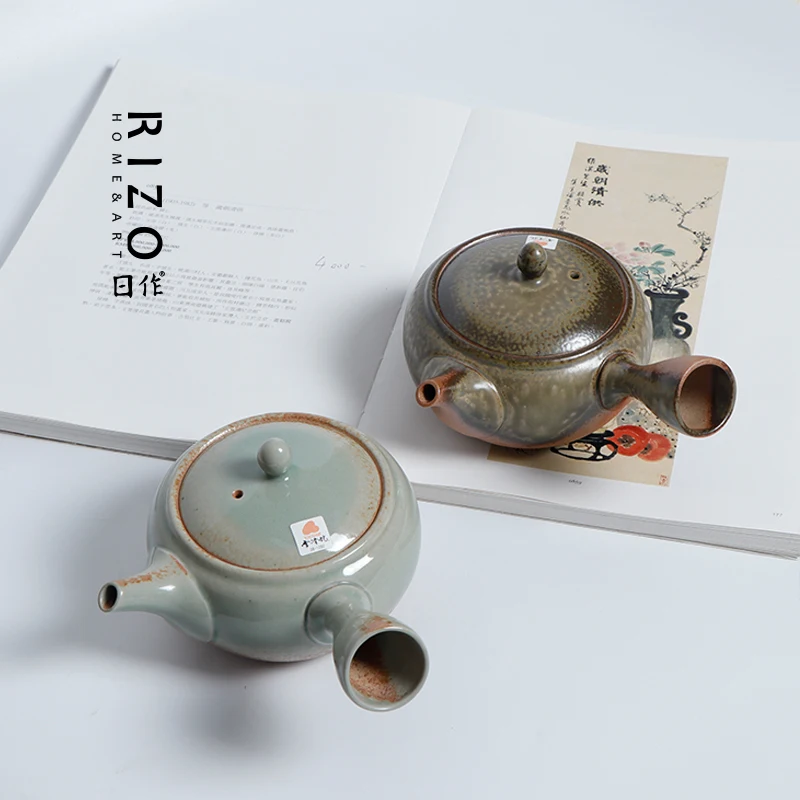 Original Japanese Style Sliding Side Handle Tea Pot, One Core Kiln, Urgent Beard Transformed Into A Ceramic Pot