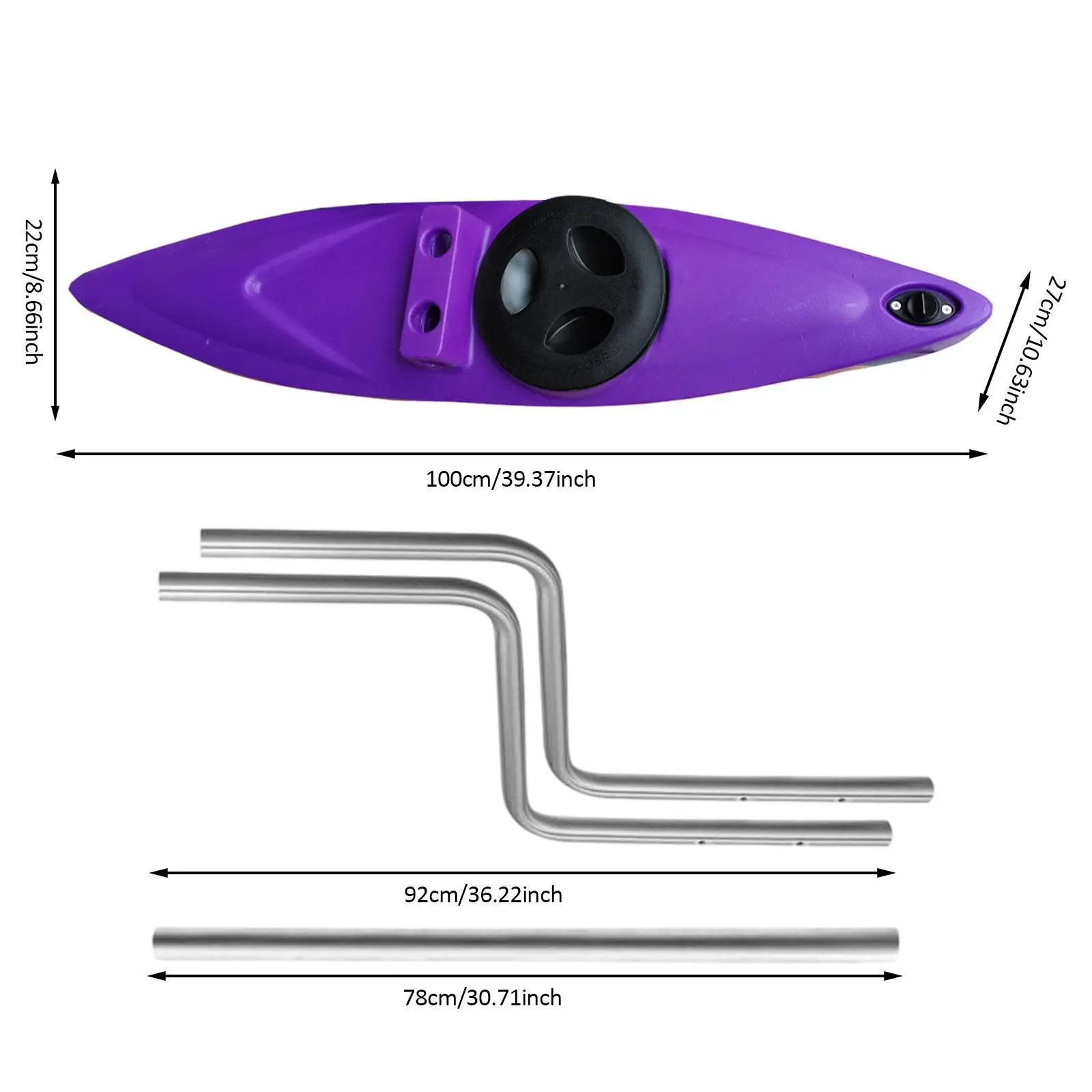 Kayak Stabilizer Canoe Accessories Balancing with Arms Rod Versatile Kayak