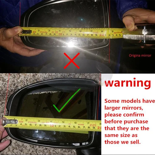 Imagen 2 del producto Carcasa de espejo retrovisor, cubierta de espejo lateral con orificio para lámpara de señal, compatible con Honda Fit Jazz 2014 2015 2016 2017 2018, accesorios para coche