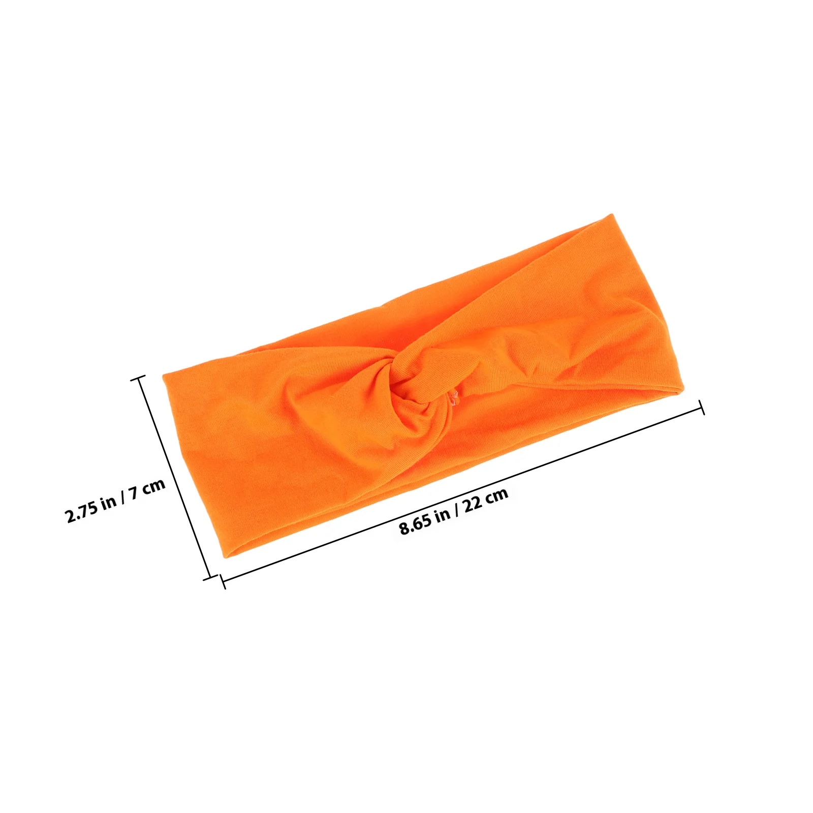 رباط شعر من القماش المرن باللون البرتقالي يسمح بمرور الهواء وخفيف الوزن وممتص للعرق للنساء وحفلات الرقص وتصفيف الشعر