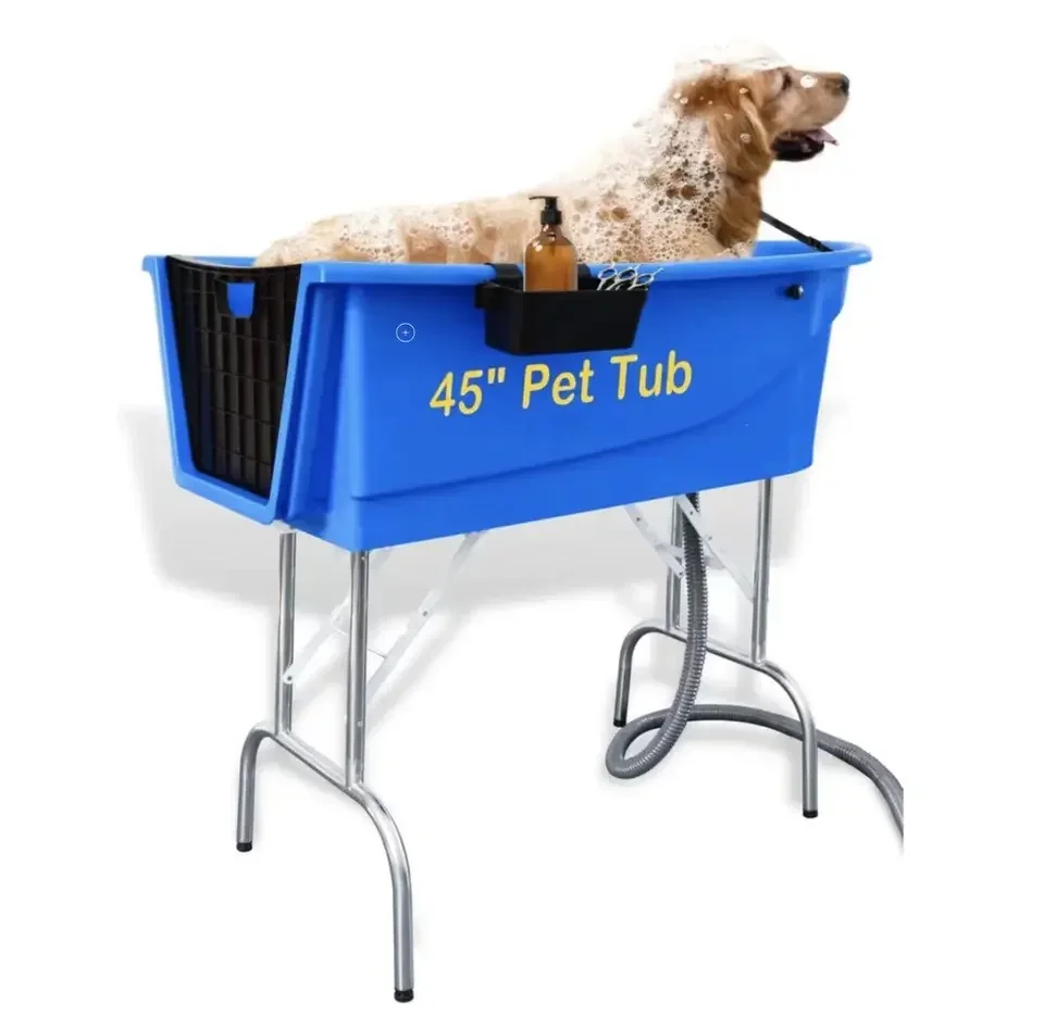 

z Wholesale Foldable Pet Bathtub ABS Plastic Dog Commercial Shower Spa Bathtub Cat Shower Washing Table