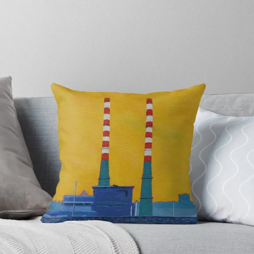 

The Poolbeg Chimneys (Dublin, Ireland) Throw Pillow Decorative pillowcase Rectangular Cushion Cover pillow