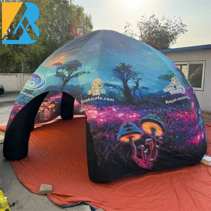 Tienda de campaña de araña inflable grande, impresión personalizada, juguetes para eventos, fiesta al aire libre