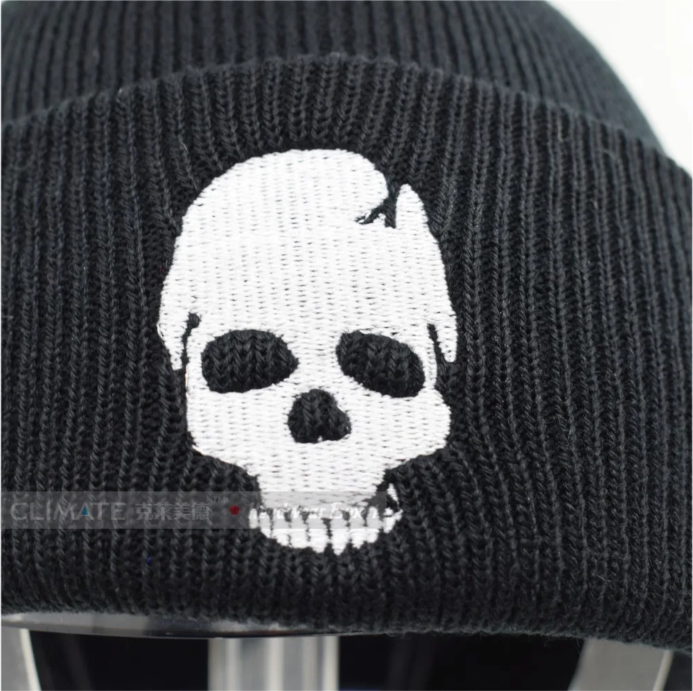 CLIMATE Black Skeleton Beanie Beanies Winter Hat for Men's Winter Warm Hat Cool Skulls Black Hip Hop Warm Knitted Hat for Men