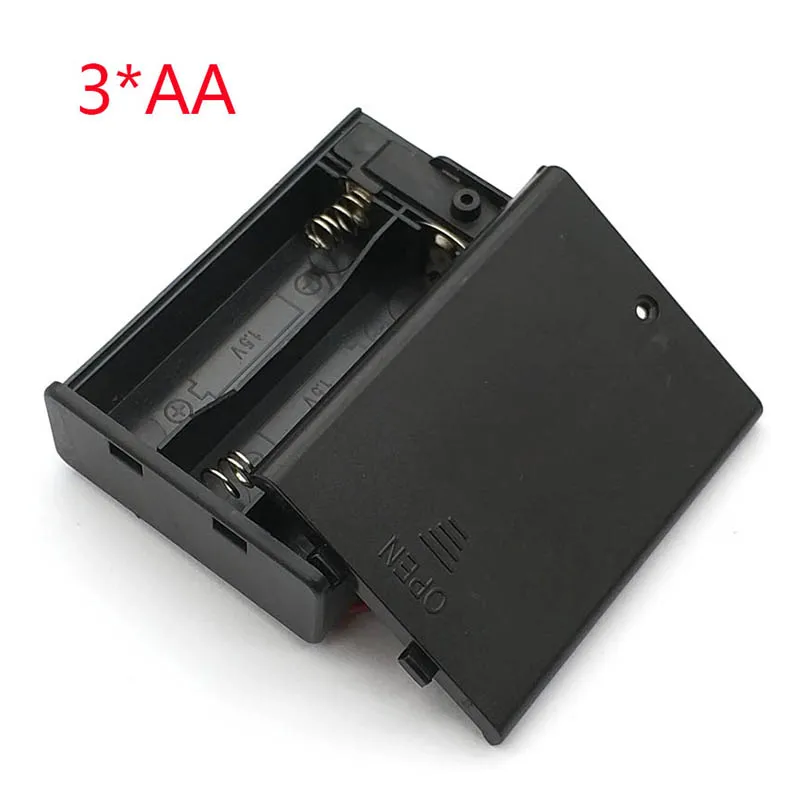 DIY 3 Slot AA Battery Holder Box Case AA Battery Holder Box Case With Switch
