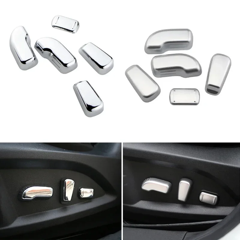 For Nissan X-Trail Xtrail T32 Rogue 2014-2020 For Renault Koleos Seat Adjust Switch Knob Cover Trim Sticker LHD accessories