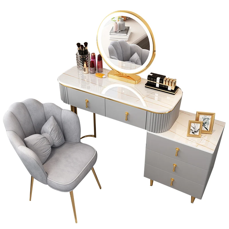

Dresser Internet celebrity ins style, bedroom modern simple small apartment, Nordic light luxury makeup table storage cabine