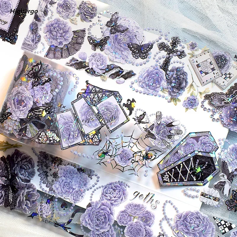 

2 м/рулон лазерный цветок ПЭТ лента Золотая фольга Роза декоративная малярная лента наклейки Скрапбукинг планировщик журнал эстетические канцелярские принадлежности