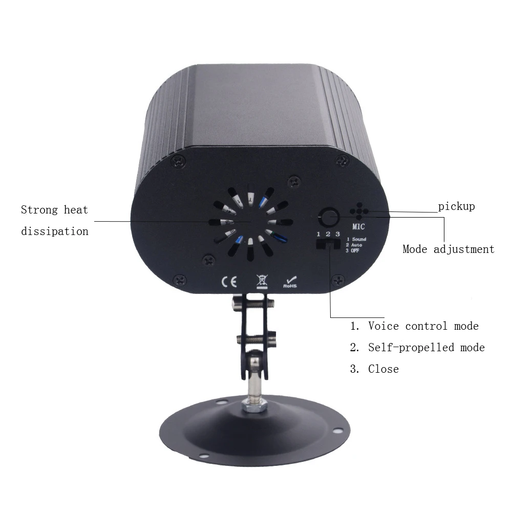 RGB Disco LED Light Magic Ball With 60 Patterns Laser Projector DJ Party Holiday Bar Effect Lamp Christmas Stage Lighting Effect