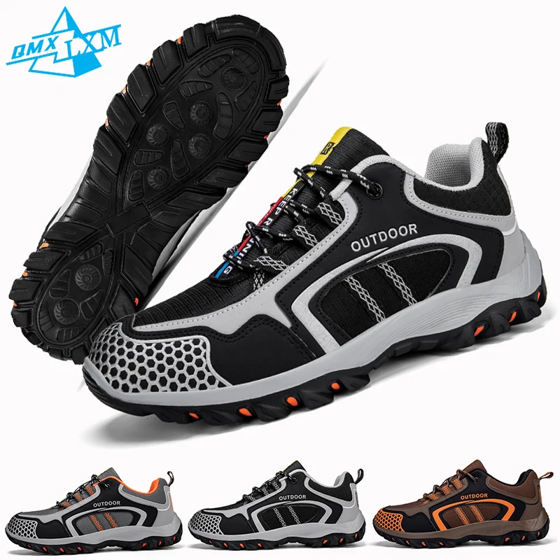 

Мужская походная уличная обувь, повседневная нескользящая походная спортивная обувь на легкой подошве для бега по пересеченной местности, дышащие прогулочные кроссовки 40-47