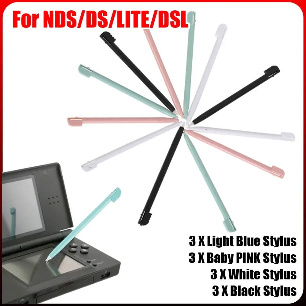 12pcs Touch Screen Stylus Pen Multi Colors Touch Screen Stylus Pencil Replacement High Precision for NINTENDO NDS/DS/LITE/DSL