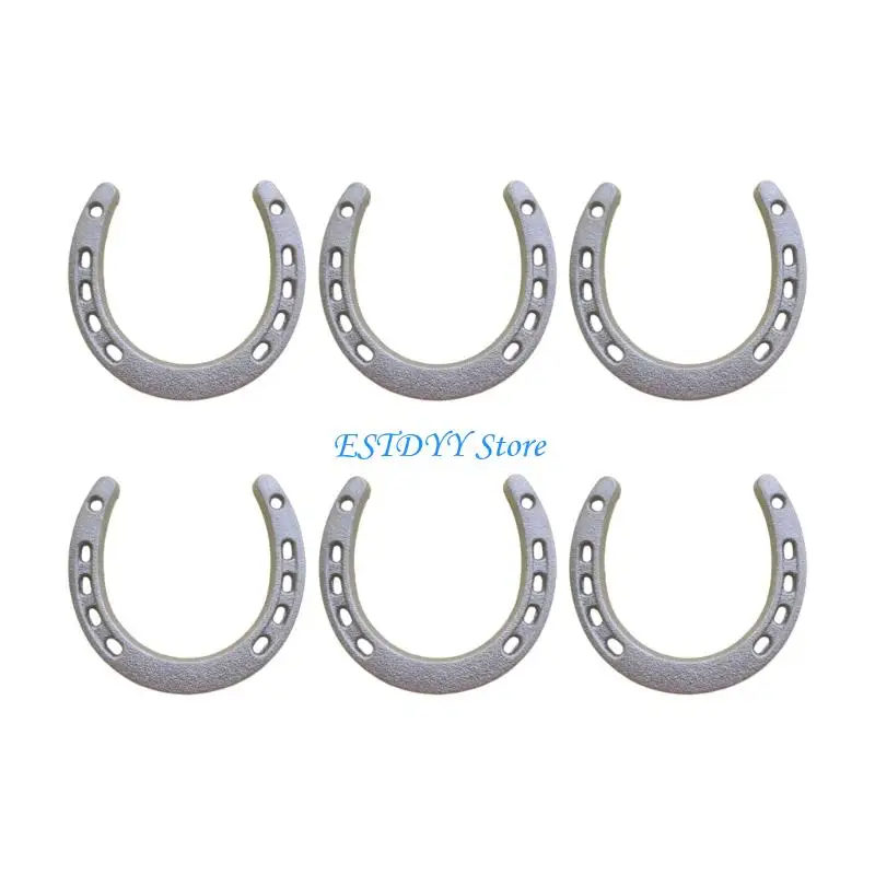 G6DE Metal Wall Hanging Horse Shoe Decoration Cast Iron Horseshoe Auspicious Lucky Gift for Horse Riders and Collector