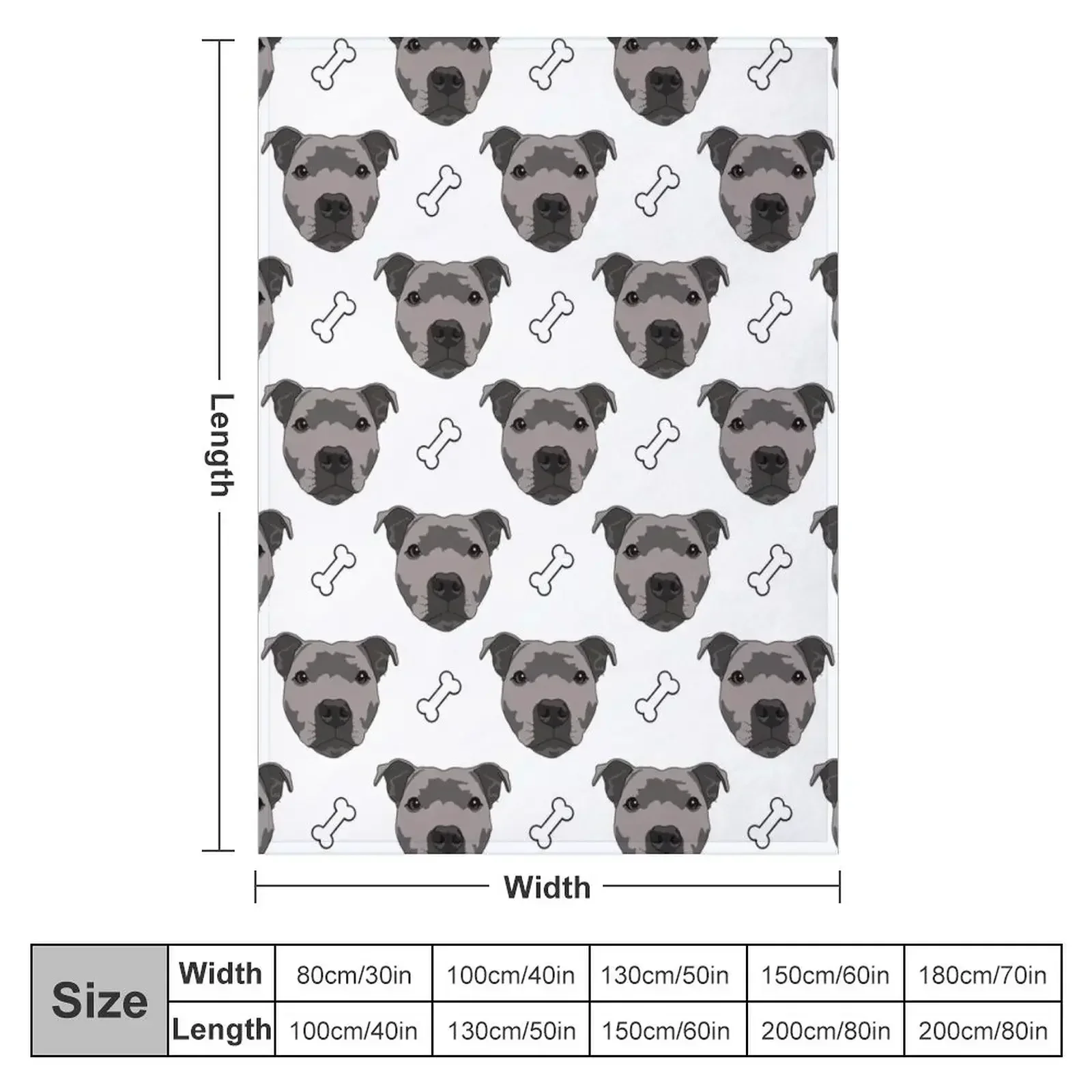 Flo The Staffie Throw Blanket couch cozy soft plush fuzzy picnic outdoor blanket