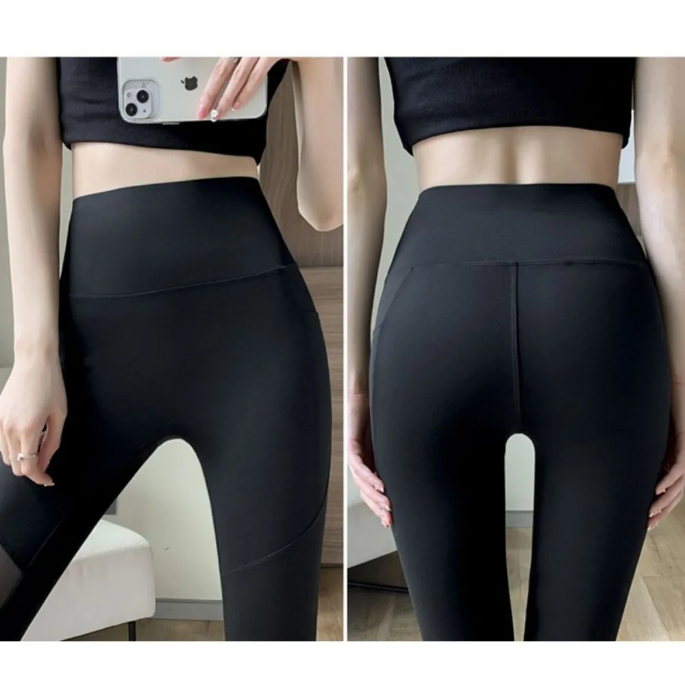 Invisible Crotch Leggings for Female, High Waist Slim Legs, Slim Yoga Pants, Seamless, Hip Lift, Open, Outdoor Sex