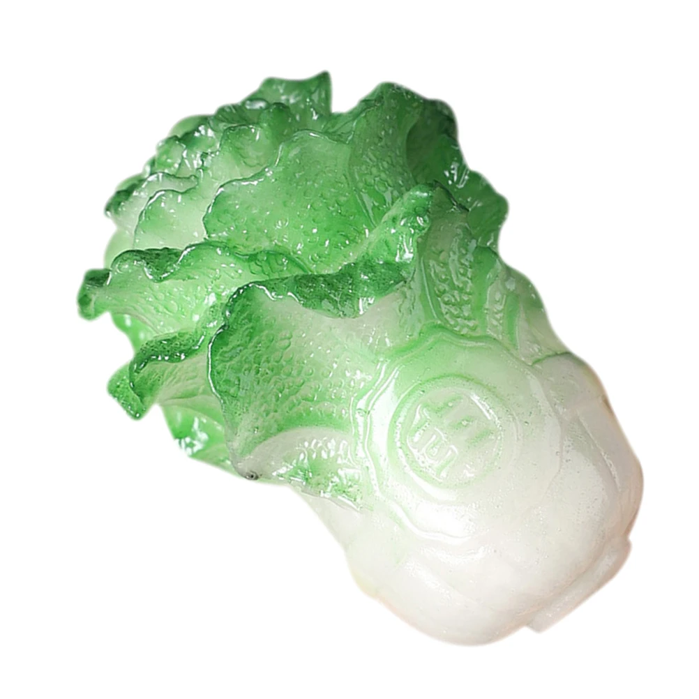 

Color Changing Cabbage Tea Pet Resin Material Lightweight Desktop Decor Tea Tray Accessories Kitchen Bar