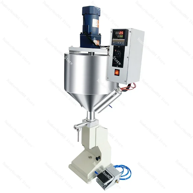 Paste Honey Plaster Paste Liquid Sub-Installed Machine Small Pneumatic Quantitative Filling Machine for Heating and Stirring