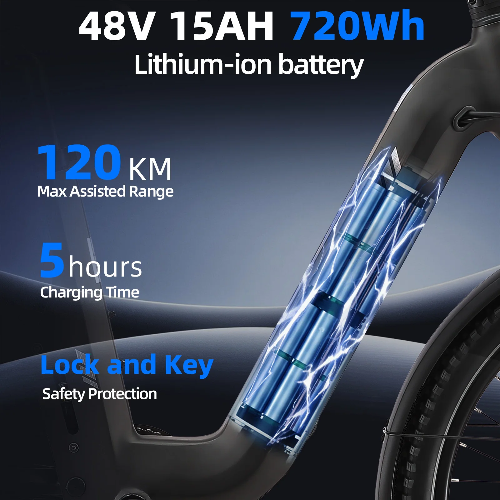 Bicicleta eléctrica Ttgo E-Suvo 48V15Ah para adultos, con neumáticos de 27,5 x 2,4 pulgadas, cuadro de aleación de aluminio, 7 modos de asistencia, autonomía de 90 a 120 km, motor sin escobillas, batería de litio, frenos de disco hidráulicos, apta para todo tipo de terrenos, carretera, nieve y uso diario. Envío gratuito.