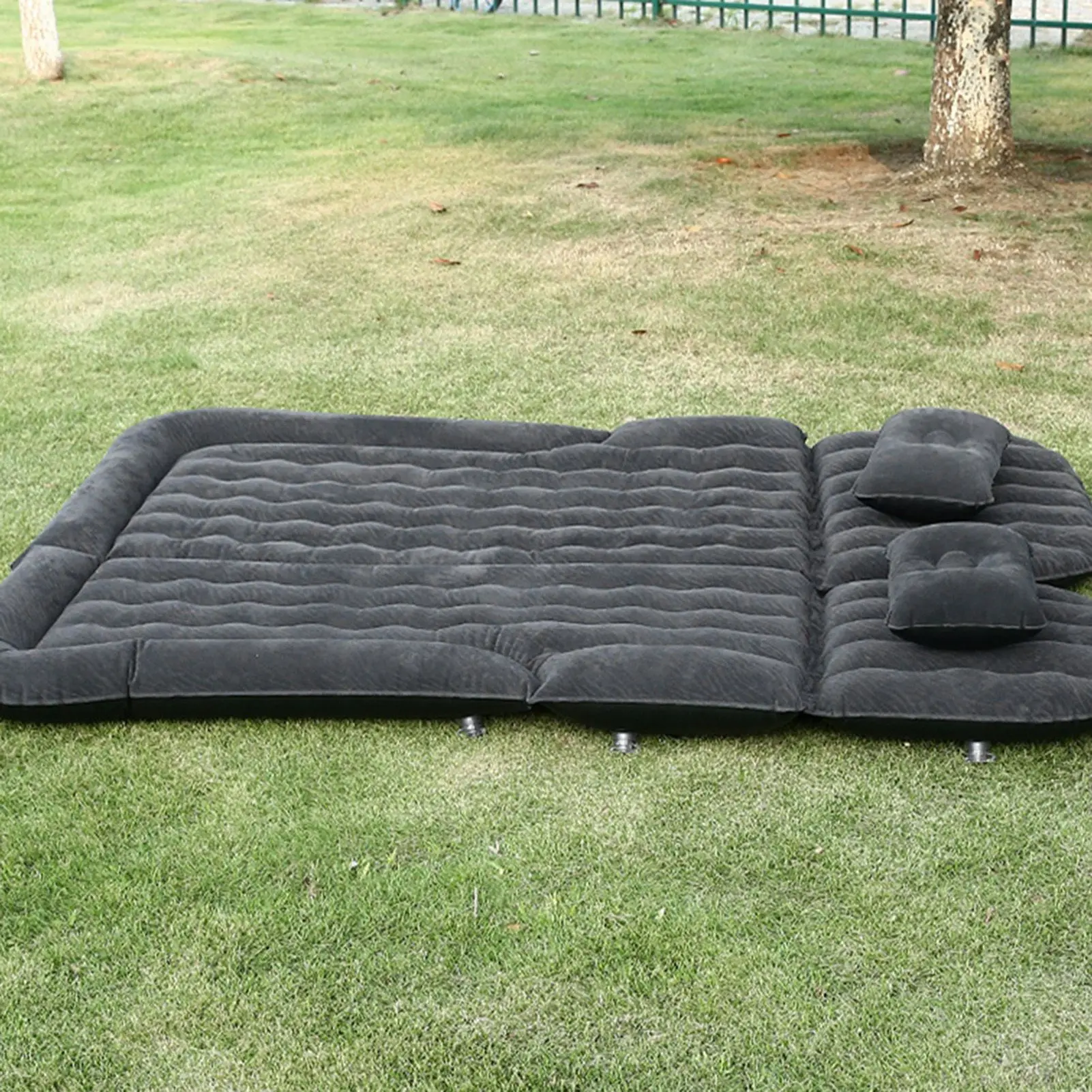 

2‑In‑1 Car Mattress Multifunction Inflatable Travel Flocking Soft Sleeping Rest Cushion For Car SUV Outdoor Camping Self‑driving