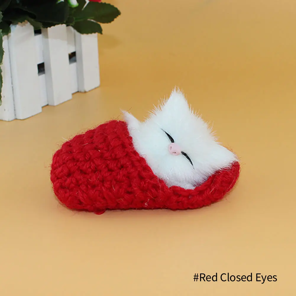 Simulation Mini Katze Nette Plüsch Katzen mit Sound Kinder Geburtstag Geschenke Kreative Nachahmung Katze Ornamente Hause Dekoration Lieferungen – Detail 10