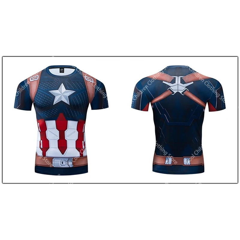 Marvel Superheroes New Print Trendy T Shirts Boys Girls Short Sleeves T-shirt Parent child clothing Summer Fashion Leisure Top