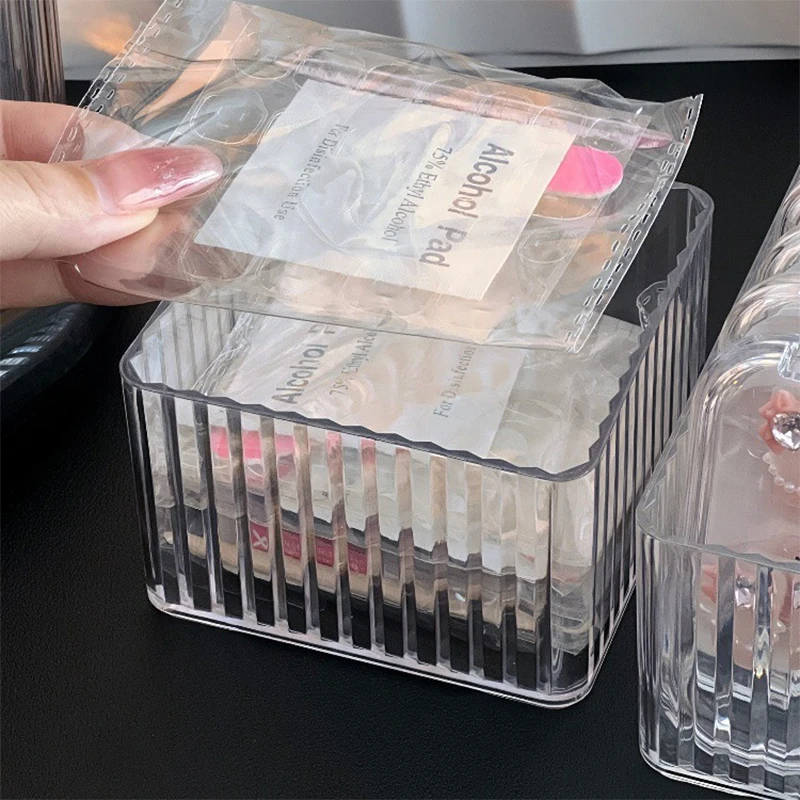 Scatola portaoggetti per Nail Art con scatola espositiva per armature collezione di punte per unghie Organizer professionale per Nail Works