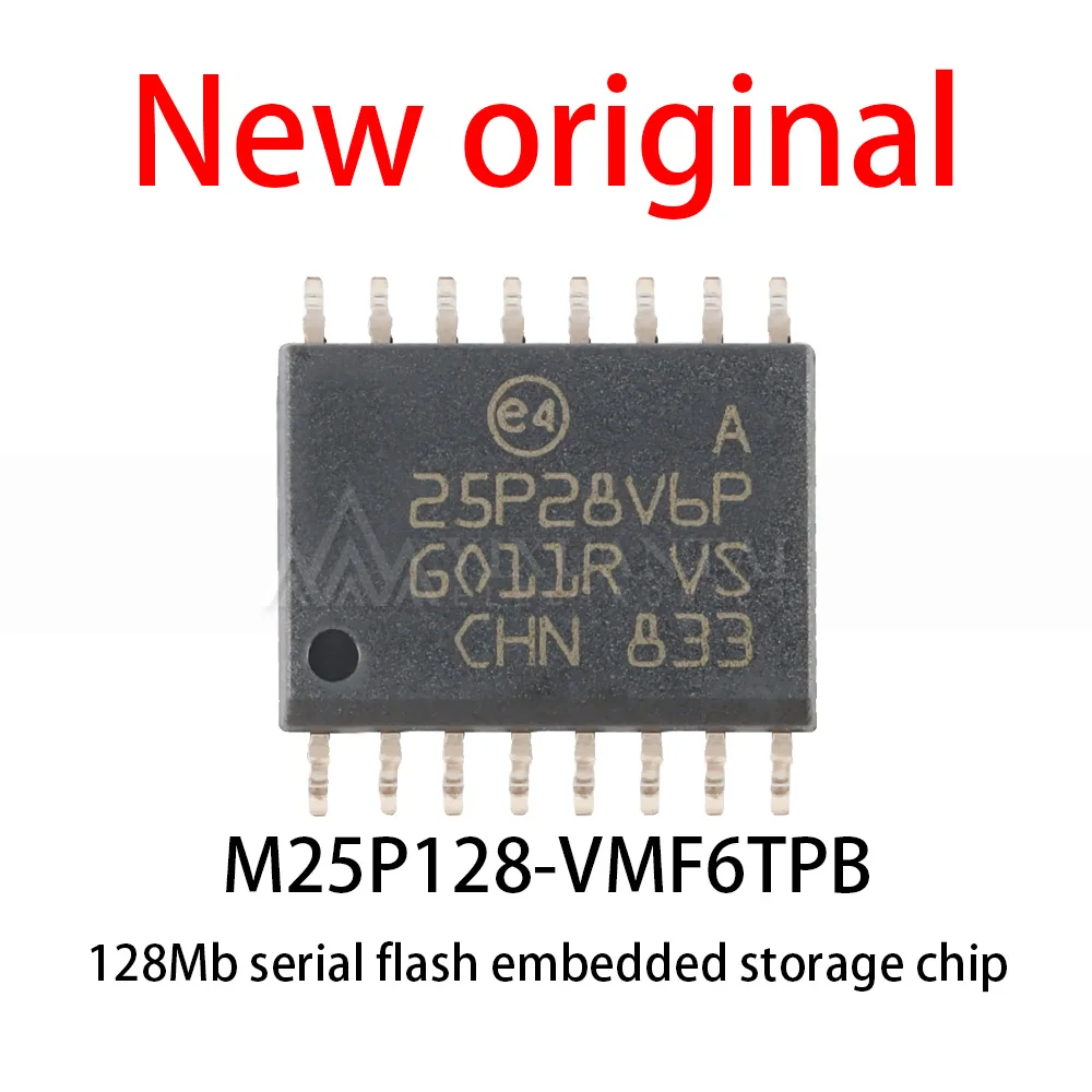 (5-20Piece) New original M25P128-VMF6TPB M25P128 VMF6TPB SOP-16 128Mb serial flash embedded storage chip 