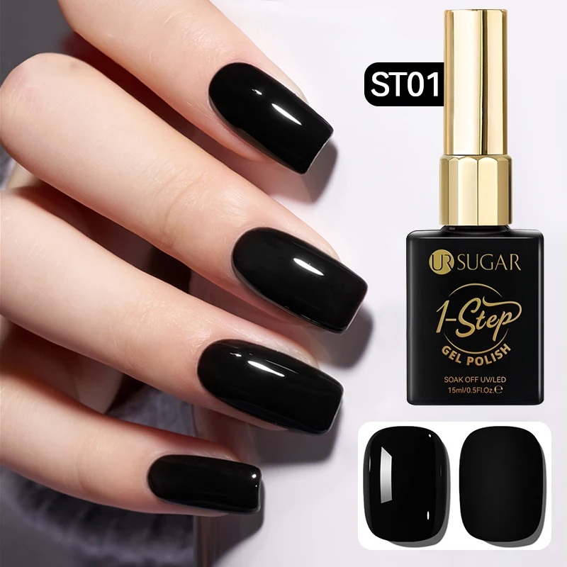 

UR SUGAR 15ML 1-Step Color Gel 53 Colors 3 in 1 Gel Nail Polish Soak Off UV LED Semi Permanent Gel For Manicure No Need Base Top