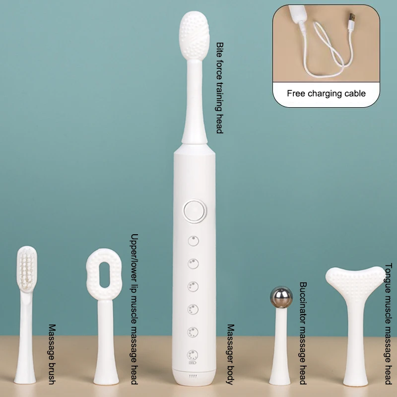 NEW Electric Tongue Muscle Training Recovery Device Tongue Mouth Muscle Training Massage Tools With Massage Replacement Heads
