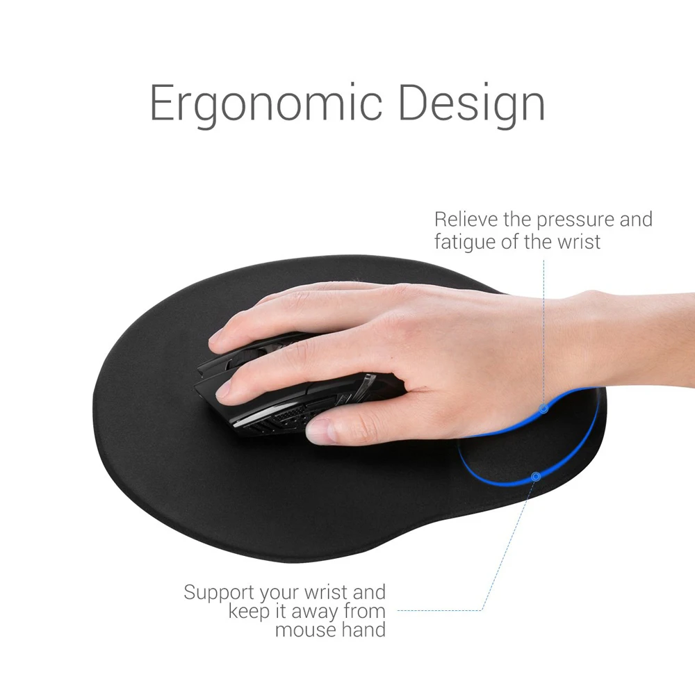 Small/Large Version Ergonomics Mouse Pad with Wrist Rest for Computer Macbook Laptop Keyboard Mouse Mat with Hand Rest Mice Pad