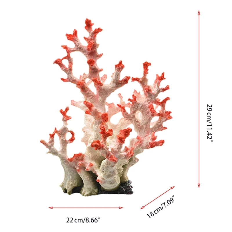 Aquarium Coral Ornaments DIY Fish for Tank Decoration Artificial Large Plant Resin Ornament Eco-friendly Safe and Harmle