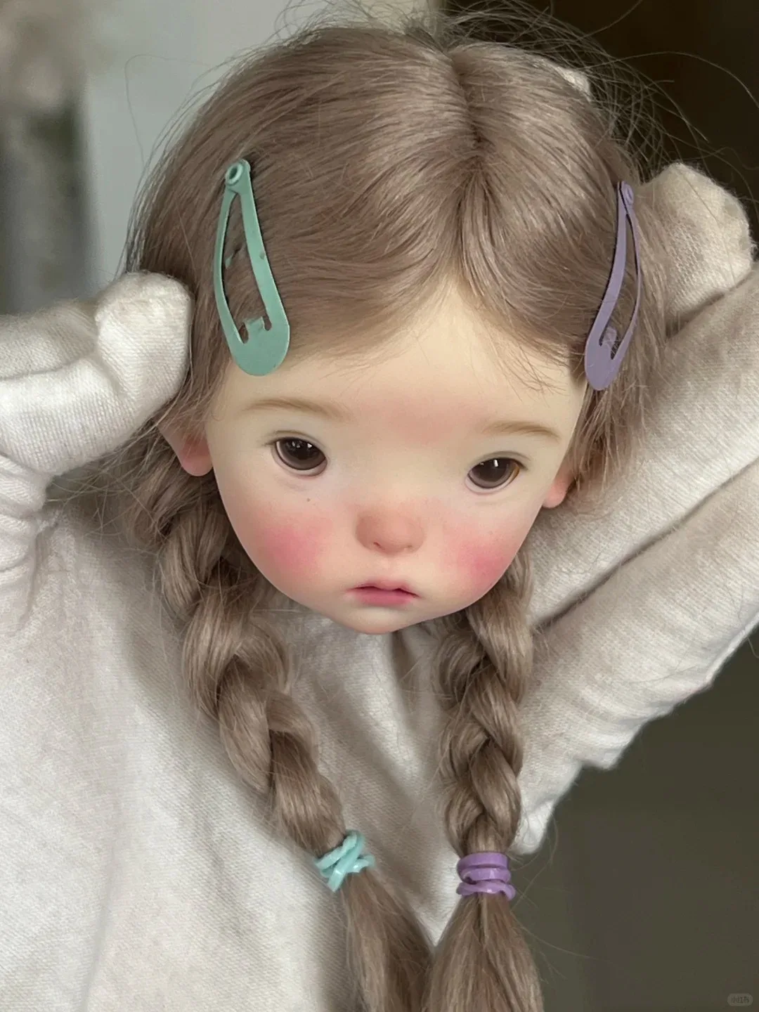 SD BJD Doll 1/6 Landoudou Head hermosa chica maquillaje juguete de resina de alta calidad regalo solo una cabeza envío gratis