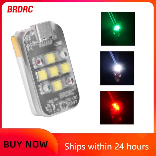 BRDRC luz estroboscópica para Dron DJI Avata 2, luz LED para bicicleta, avión, lámpara de vuelo nocturno, Flash, Mini luz de señal de advertencia intermitente